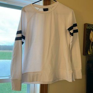 White & Black mock adidas pullover